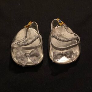 Build-A-Bear Silver Baby Shoes with Bow